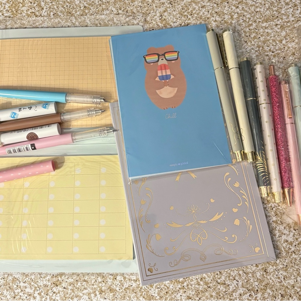 Assorted “Simply Gilded” Home Office Stationery